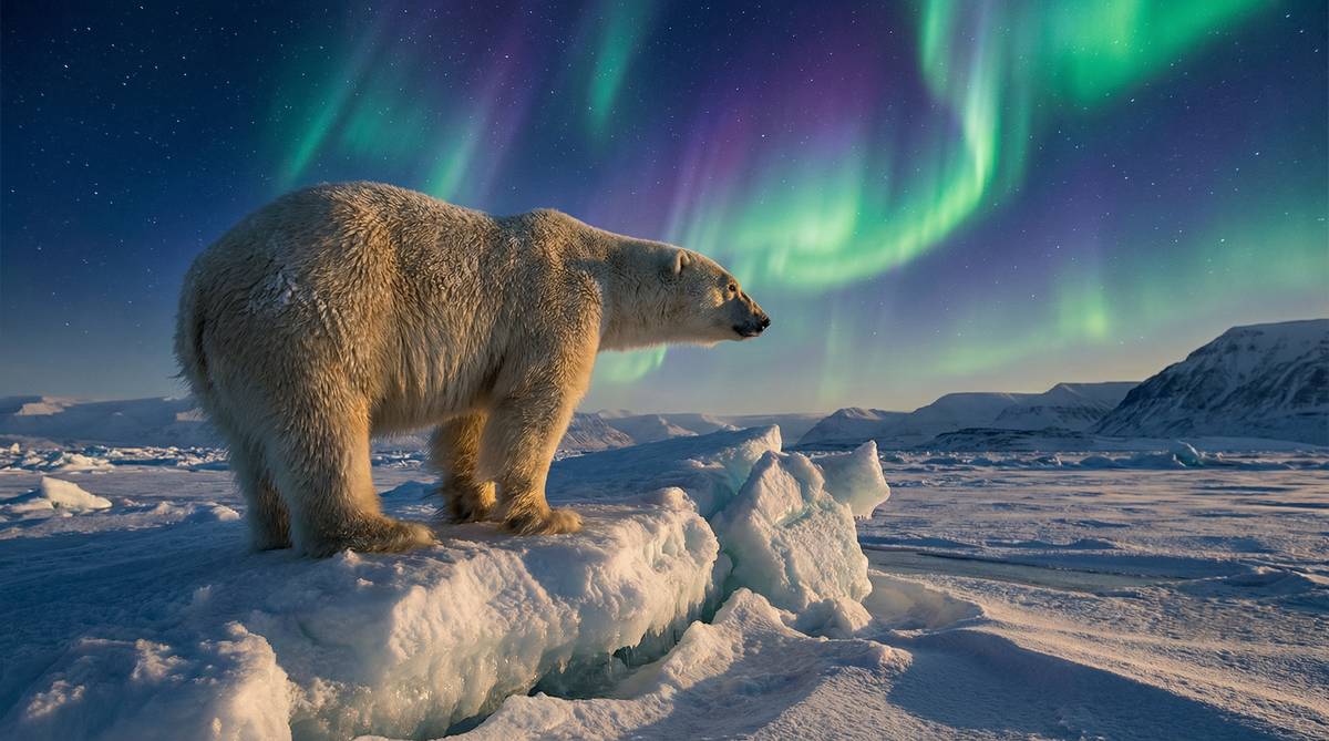 母狗北极熊冰原视频